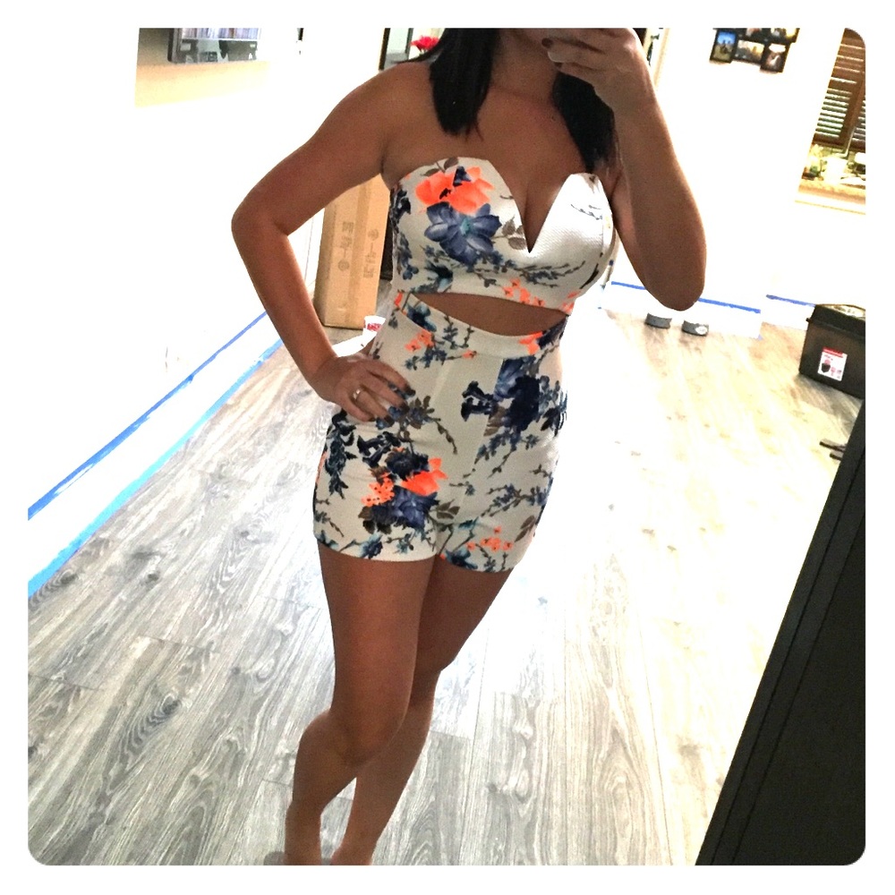 Floral Cutout Romper